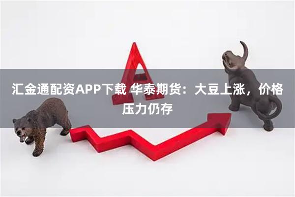 汇金通配资APP下载 华泰期货:大豆上涨,价格压力仍存