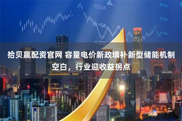 拾贝赢配资官网 容量电价新政填补新型储能机制空白，行业迎收益拐点